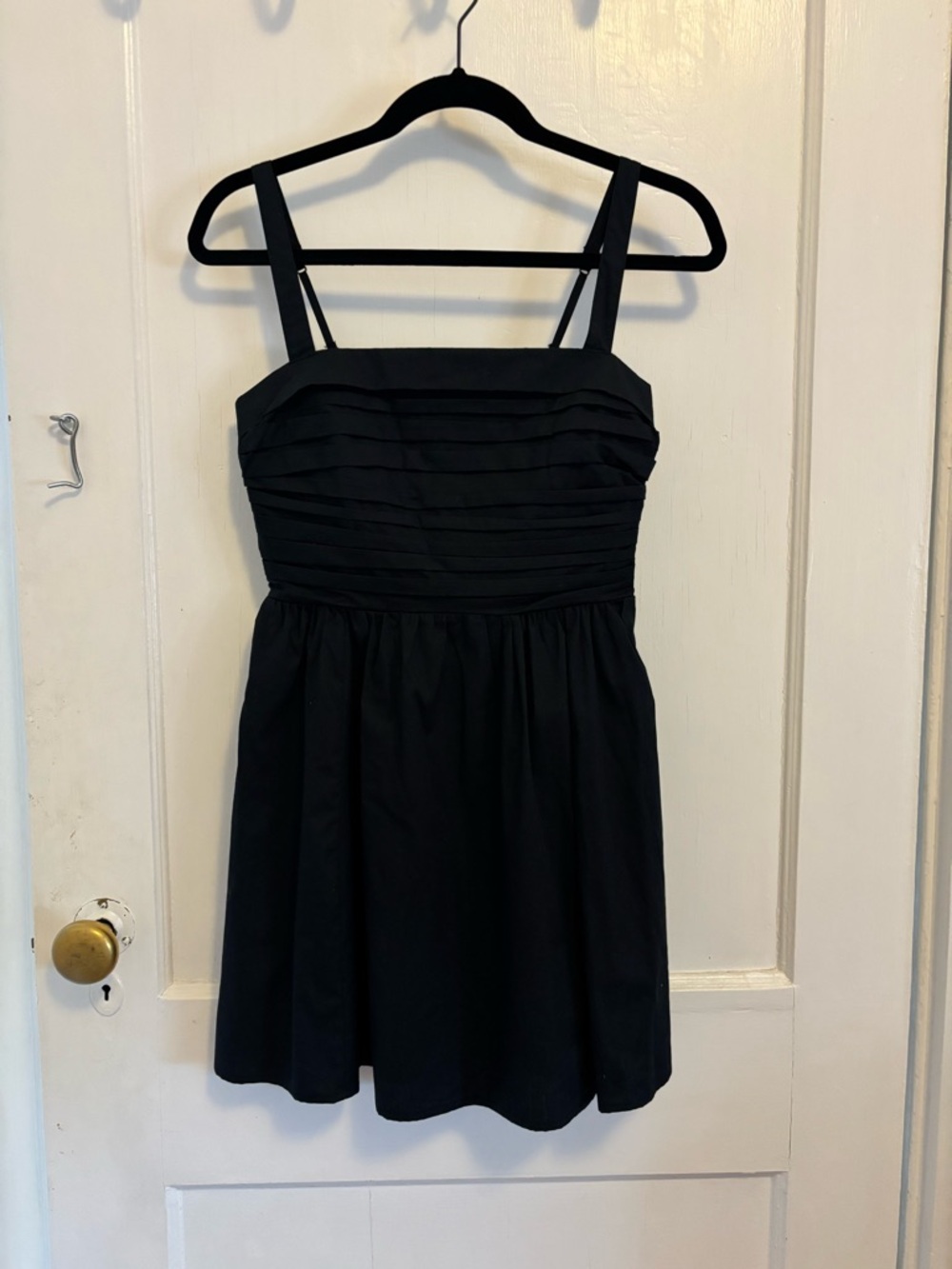 Abercrombie & Fitch Black Mini Dress with Pleated Bodice
